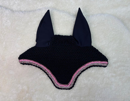 OREJERA MARONA POLY NEGRO/ROSA