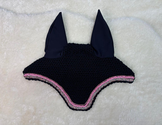OREJERA MARONA POLY NEGRO/ROSA