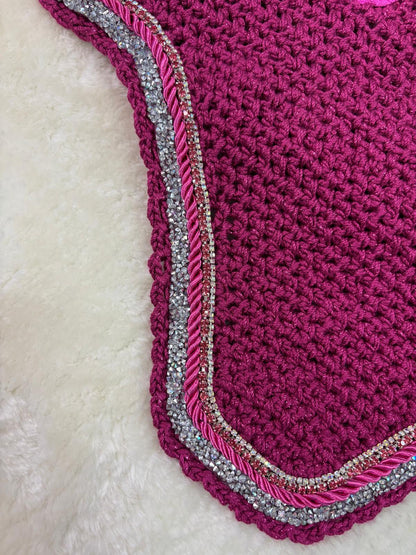 OREJERAS MARONA POLY FUCCIA BRILLANTE