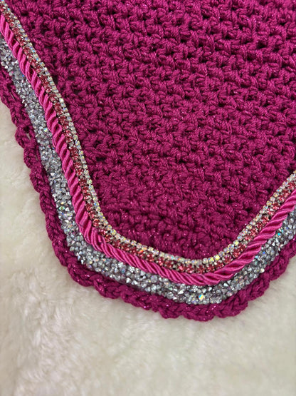OREJERAS MARONA POLY FUCCIA BRILLANTE