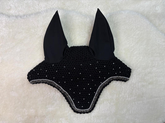 OREJERAS MARONA POLY NEGRO/PLATA/BRILLIS