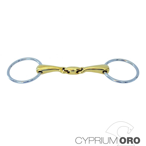 FILETE SEFTON CYPRIUM ORO ANILLA EMBOCADURA HUECA PARTIDA DOBLE GROSOR 14 MM